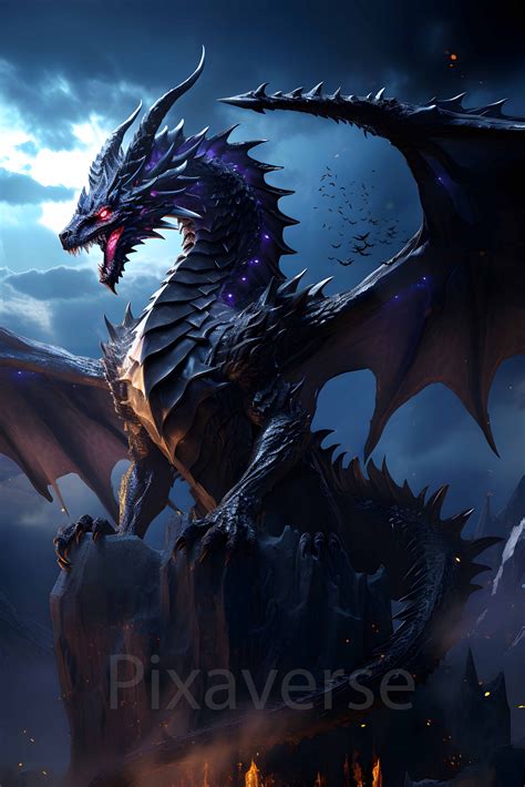 Abyssal black flame dragon – Artofit