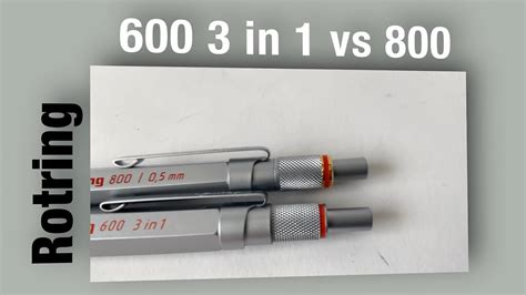 Rotring 600 3 in 1 vs 800 - YouTube