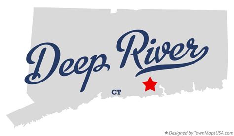 Map of Deep River, CT, Connecticut