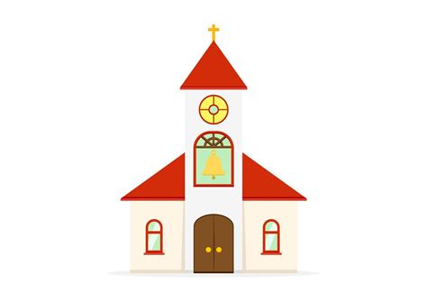 Iglesia edificio clipart vector plano diseño aislado en blanco antecedentes 20513742 Vector en ...