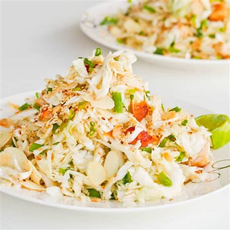 Napa Cabbage Almond Gluten Free Chicken Salad {Dairy-Free}