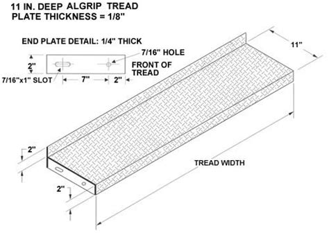 Slip Resistant Open Riser Algrip Stair Treads, Open Riser Algrip Steel Stair Treads