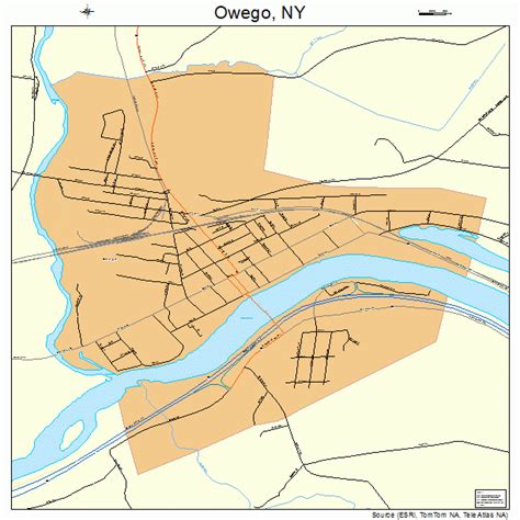 Owego New York Street Map 3655882