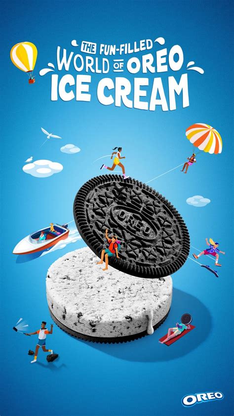 Oreo Ice Cream advert Food Graphic Design, Food Poster Design, Graphic Design Tutorials, Graphic ...