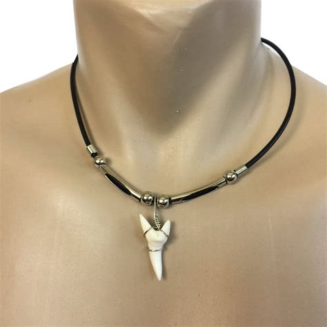 Hawaiian Jewelry Handmade Fancy Shark Tooth Necklace From Maui Hawaii