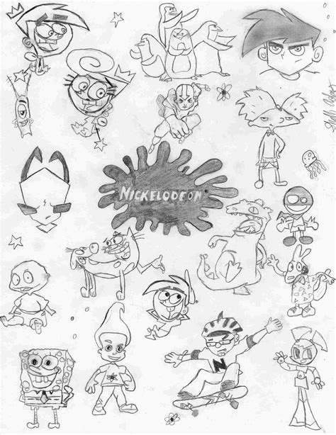 Nickelodeon Characters Drawings