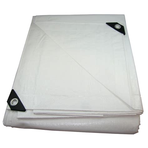 White UV-Resistant Heavy Duty Poly Tarps - Tarps | Fisheries Supply