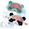 Floral Panda Sleep Mask - Ohana Applique Designs