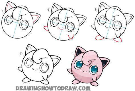 How to Draw Jigglypuff from Pokemon – Easy Step by Step Drawing Tutorial – How to Draw Step by ...