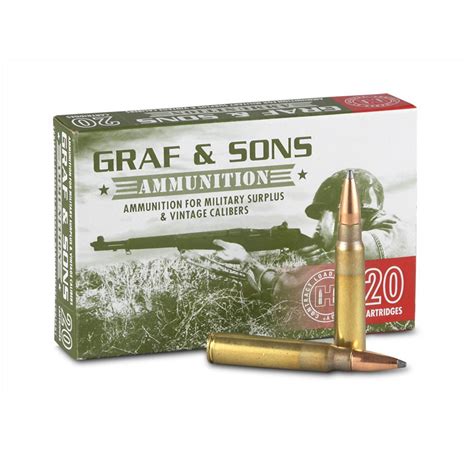 Graf & Sons Hornady Contract Loaded, 6.5x54 Mannlicher, SP, 140 Grain ...