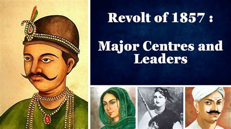 Leaders of 1857 Revolt |1857 Revolt Leaders|First War of Indian independence |Centers of 1857 ...