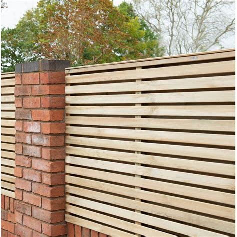 Forest 6' x 3' Double Slatted Fence Panel | Garden fence panels, Closeboard fence panels, Fence ...