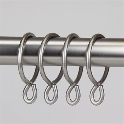 Shop Rod Desyne 10-Pack 2.25-in Satin Nickel Steel Curtain Rings at ...