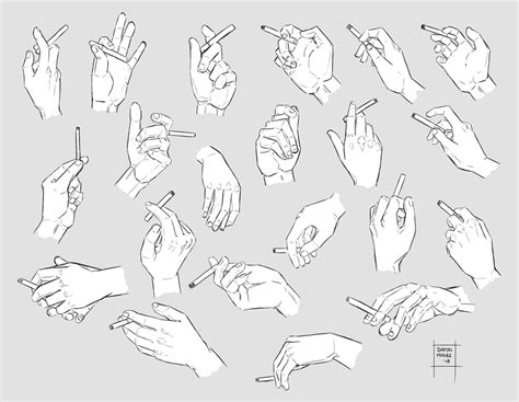 Hand with cigarette Drawing Reference and Sketches for Artists