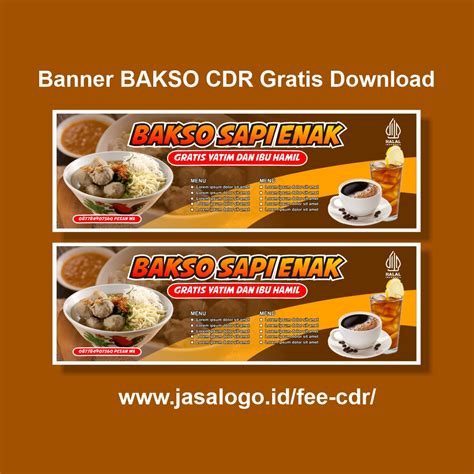 Banner BAKSO MIE AYAM CDR Gratis Download