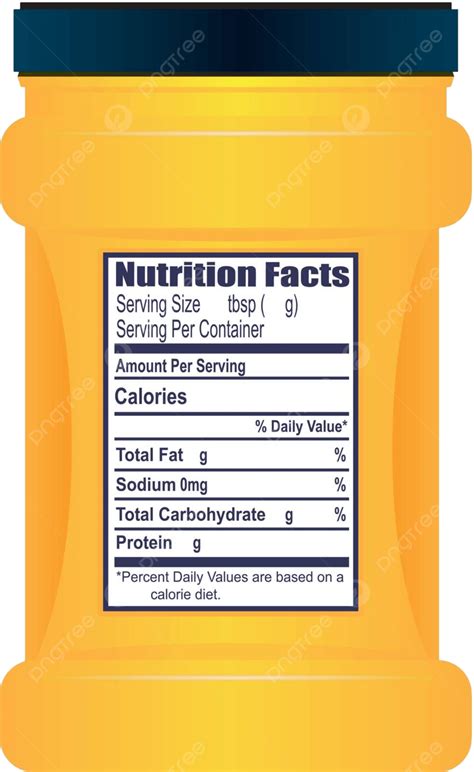 Plastic Container With Nutrition Facts Closed Transparent Background Vector, Closed, Transparent ...