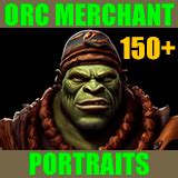 Orc Merchant RPG Character Portraits Icon Pack