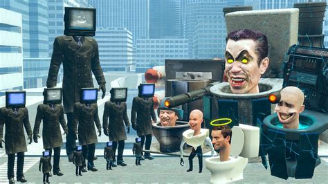 New God Titan Tv Man Army Vs Skibidi Toilet Army Vs Broken Speaker Man Boss In Garrys Mod ...