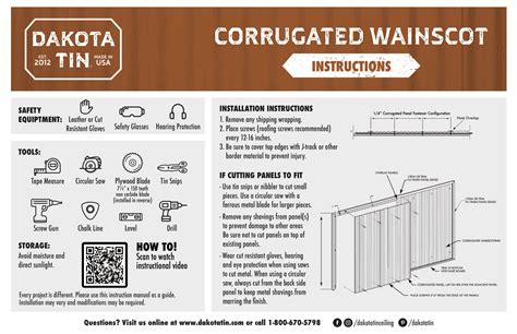 Metal Wainscoting Wall Panel Installation Guide – Dakota Tin