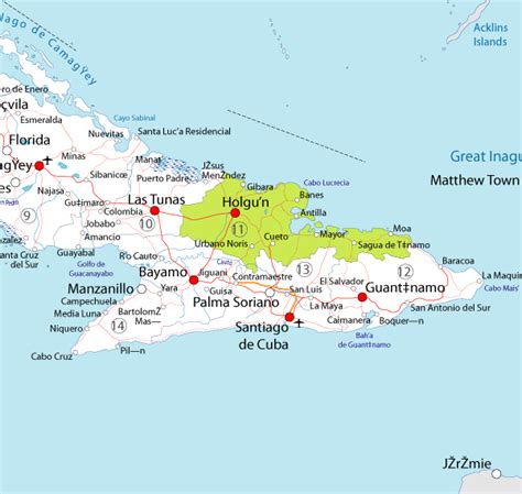 Map of Holguín in Cuba | Holguin, Santiago de cuba, Cuba