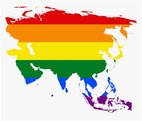 Lgbt Flag Map Of Asia - South Asia Subregional Economic Cooperation, HD ...