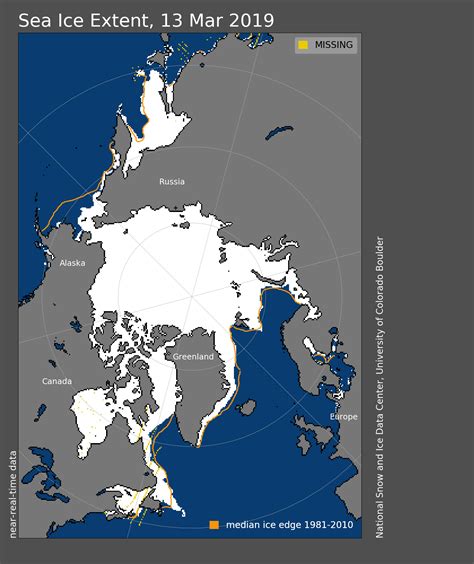 Arctic sea ice winter peak in 2019 is seventh lowest on record - Carbon ...