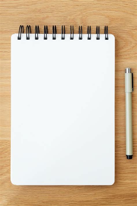 Download free image of Blank plain white notebook page with a pen by Kut about blank paper ...