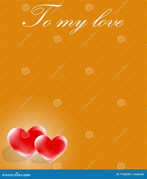 Message of love on card stock vector. Illustration of card - 7760285