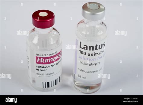 Humalog and Lantus insulin Stock Photo - Alamy