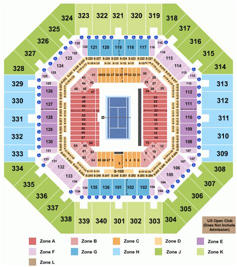 Arthur Ashe Stadium Seating Map | Cabinets Matttroy