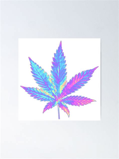 "Holographic Weed" Poster for Sale by dinaaaaaah | Redbubble