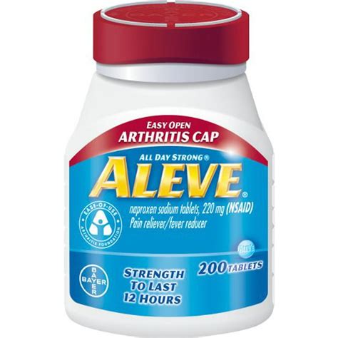 4 Pack Aleve Tablets with Easy Open Arthritis Cap, 200 Count Each - Walmart.com - Walmart.com