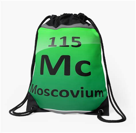 "Moscovium or Element 115 Periodic Table Symbol" Drawstring Bags by sciencenotes | Redbubble