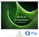 A green wave powerpoint presentation template Animated PowerPoint Template & Design ID ...