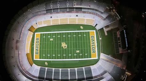 Flying over Baylor McLane stadium at night. - YouTube