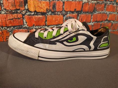 CUSTOM converse CHUCK TAYLOR / SEATTLE SEAHAWKS - men… - Gem