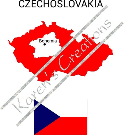 Customizable Map of Czechoslovakia - Instant Digital Download - Receive ...