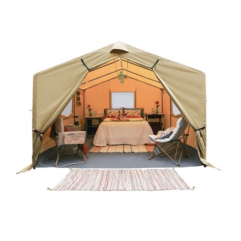 Ozark Trail 12' x 10' All-Season Outdoor Outfitter Wall Tent, 6-Person One-Room, Tan - Walmart ...