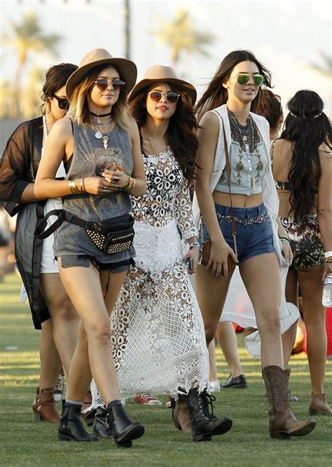 Selena Gomez Kendall, Kylie Jenner - Coachella Outfits