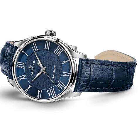 Hamilton Jazzmaster Automatic Blue Dial Leather Watch H42535640