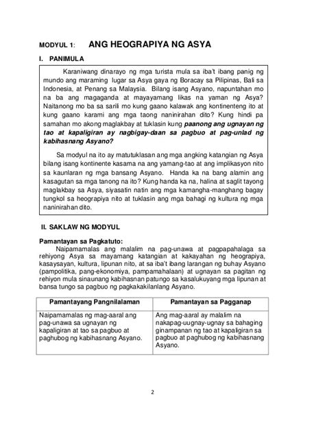 Araling Panlipunan Grade8 Modyul Heograpiya Ng Asya Pdf - its my ...