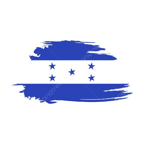 Honduras Flag Stylized On White Transparent Background, Honduras Flag Brush, Honduras Flag ...