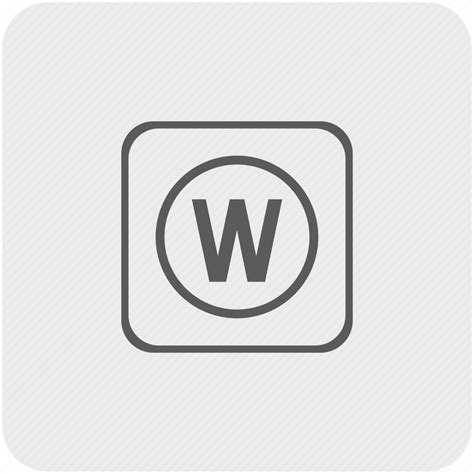 Key, keyboard, letter, w icon - Download on Iconfinder