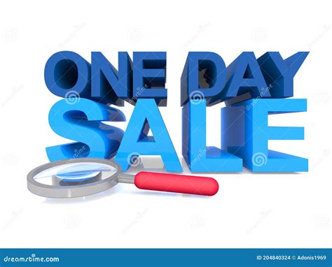 One day sale on white stock illustration. Illustration of discount - 204840324