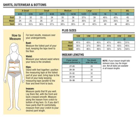 Women's Size Chart for Carhartt Clothing – Good's Store Online