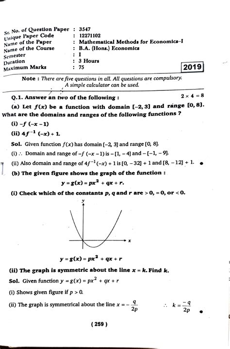 2019 - PREVIOUS YEAR QUESTIONS MME - Mathematical Methods - Studocu