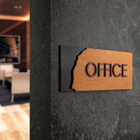 Custom Office Door Sign: Wood Sign — "Sherwood" Design – Bsign