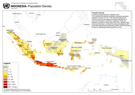 Indonesia - Population Density (2005) - Indonesia | ReliefWeb