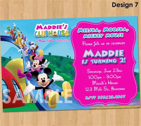 Carte D'invitation Anniversaire Mickey, Mickey... | LisaoycWilson web