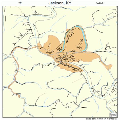 Jackson Kentucky Street Map 2139952